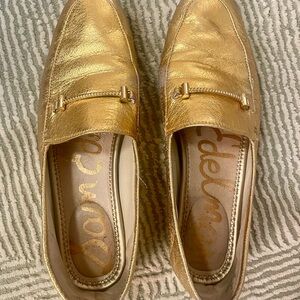 Sam Edelman Gold Lior Loafers - 9.5 fit